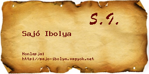 Sajó Ibolya névjegykártya