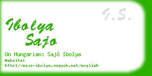 ibolya sajo business card